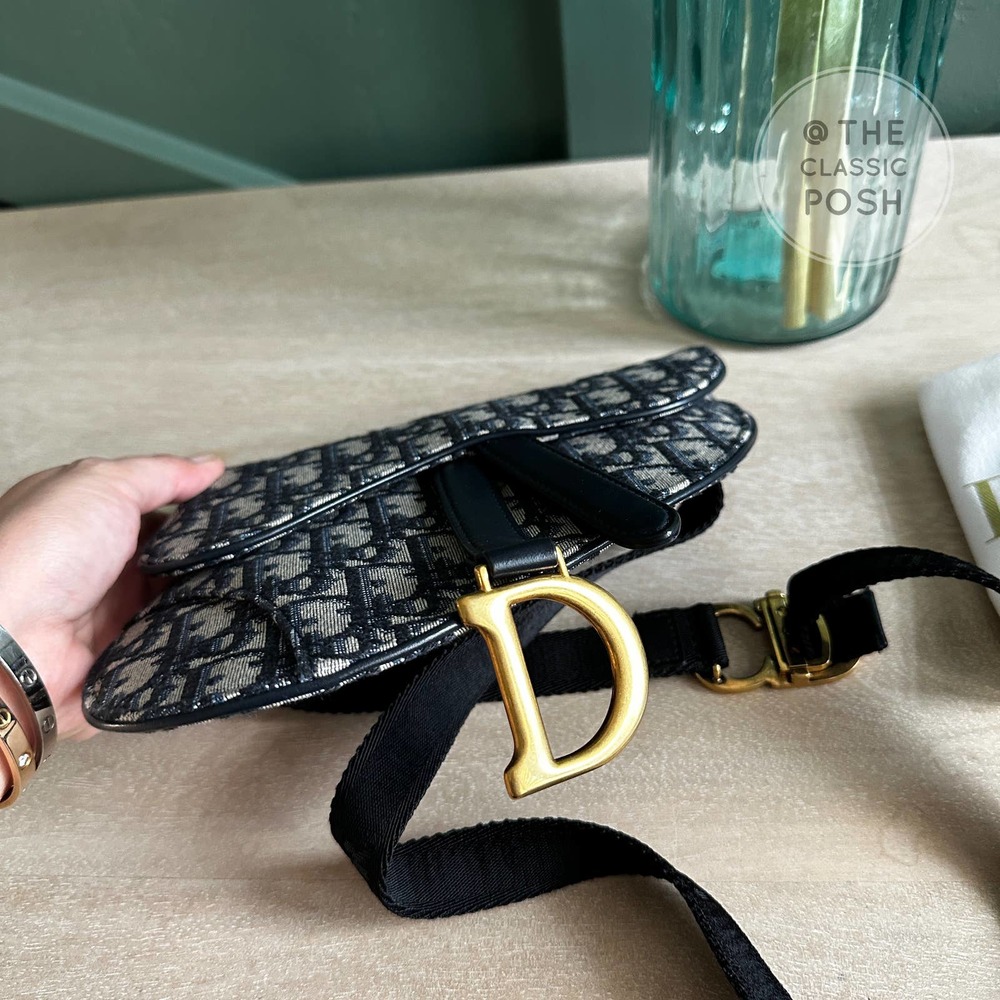❌SOLD❌Christian Dior Saddle Crossbody Beige Oblique Jacquard Belt Bag Pouch - Picture 7 of 10